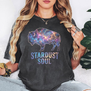 Camiseta Alma de Poeira de Estrelas Galáxia Búfalo Animal C