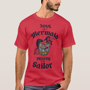 Camiseta Alma De Sereia, Boca De Um Vintage Marinheiro