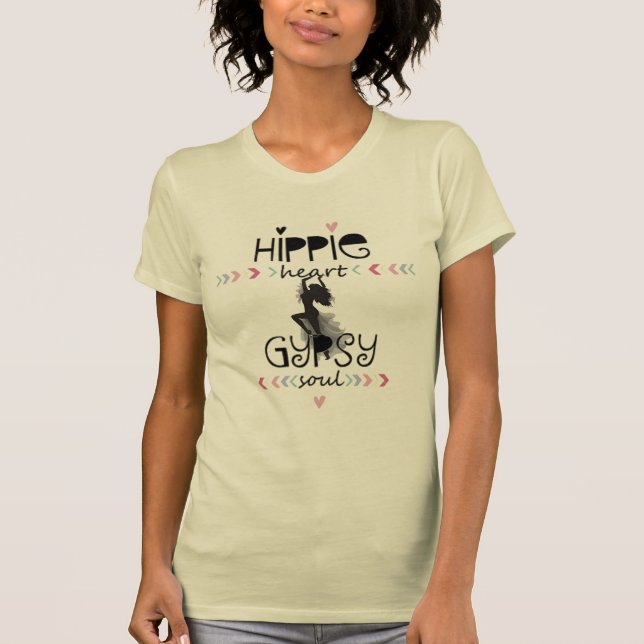 Camiseta Alma do cigano do coração do Hippie (Frente)