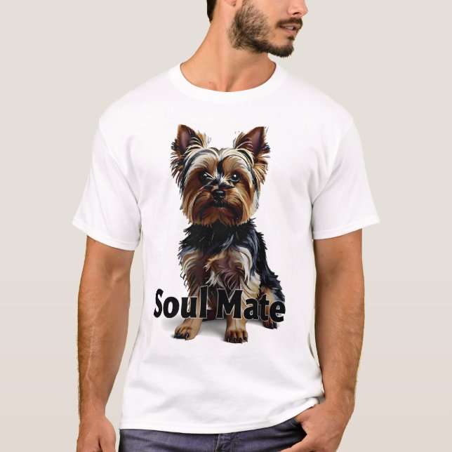 Camiseta alma gêmea Yorkie (Frente)
