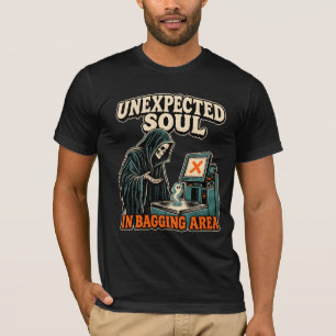 Camiseta Alma Inesperada no Autoatendimento Ceifeira Humor