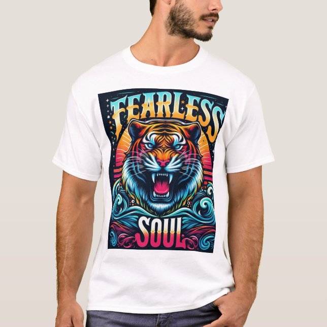 Camiseta Alma sem rosto - Trabalho de arte de Tigre Vibrant (Frente)