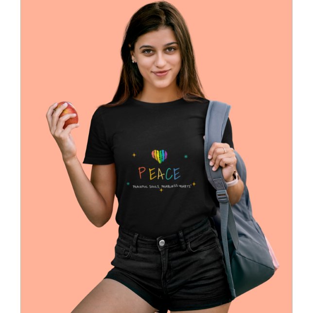 Camiseta Almas Pacíficas, Corações Infelizes | Paz e Amor (Criador carregado)