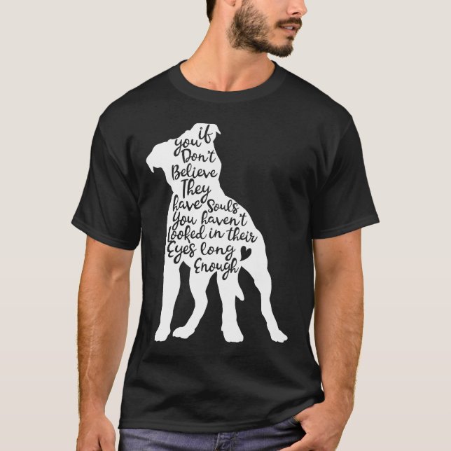 Camiseta Almas Pitbull Resgate Cachorro Raça Touro Touro Bo (Frente)