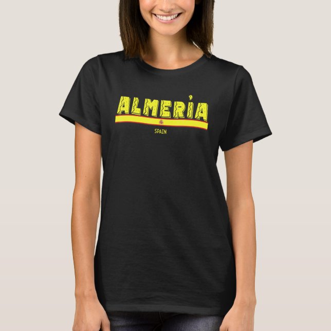 Camiseta Almería Espanha espanhola Bandeira Espana Torista  (Frente)