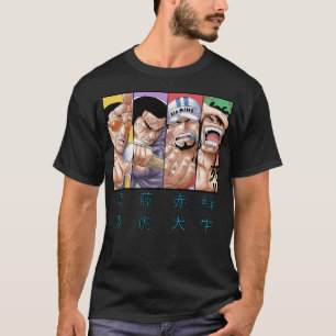 Camiseta Almirante Akainu Kizaru Fujitora E Ryokugyu