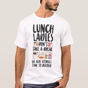 Camiseta Almoçando Lady Cafeteria Crew Lady Não tome