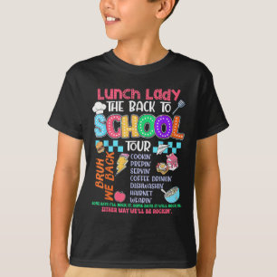 Camiseta Almoçando Lady De Volta Para A Tripulação De Cafés