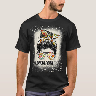 Camiseta Almoçando Lady Messy Hair Mulher Bun Lunch Lady Li