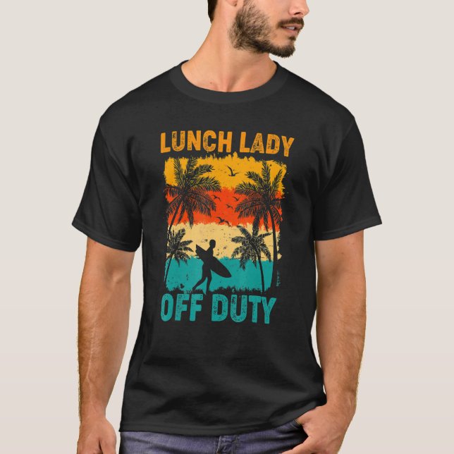 Camiseta Almoçando Lady Off Duty Sumer Sunset Beach No Últi (Frente)