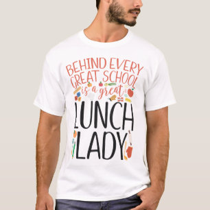 Camiseta Almoçando Senhora da Cafeteria Atrás de Cada Excel