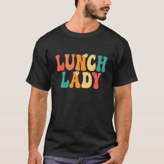 Camiseta Almoçando Senhora Retro Groovage Feliz Primeiro Di