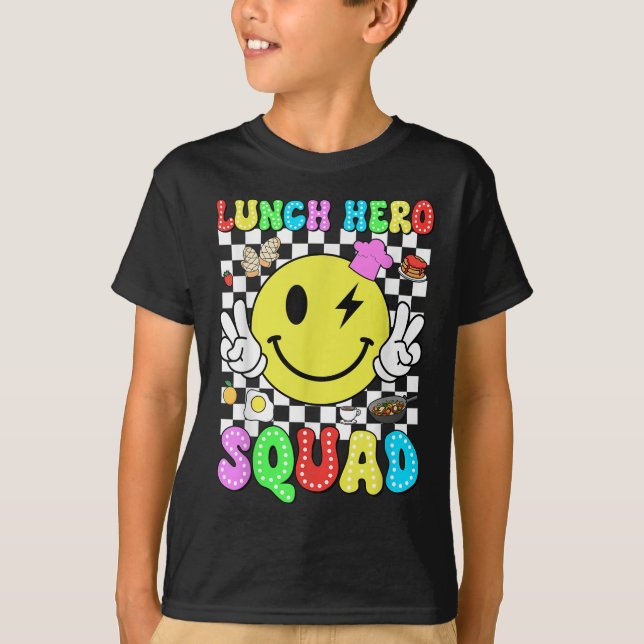Camiseta Almoçar Hero Squad De Volta Ao Café Para Almoçadas (Frente)