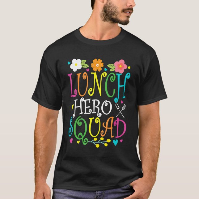 Camiseta Almoço de Almoço na Escola, Quadrinhos de Hero Alm (Frente)