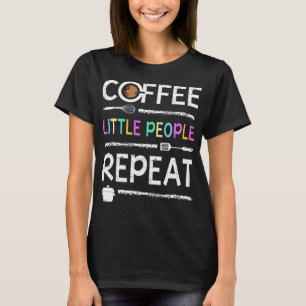 Camiseta Almoço escolar Lady Café Pequenas Pessoas Repetem