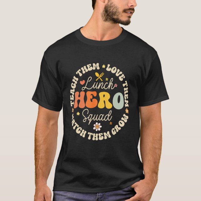 Camiseta Almoço Hero Squad Funny School Caferias Cr (Frente)