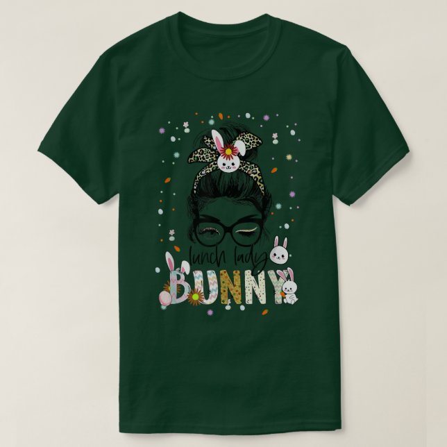 Camiseta Almoço Lady Bunny Leopard Messy Bun Engraçado Almo (Frente do Design)