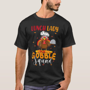 Camiseta Almoço Lady Gobble Esquadrão de Ação de Graças à T