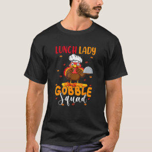 Camiseta Almoço Lady Gobble Esquadrão de Ação de Graças à T
