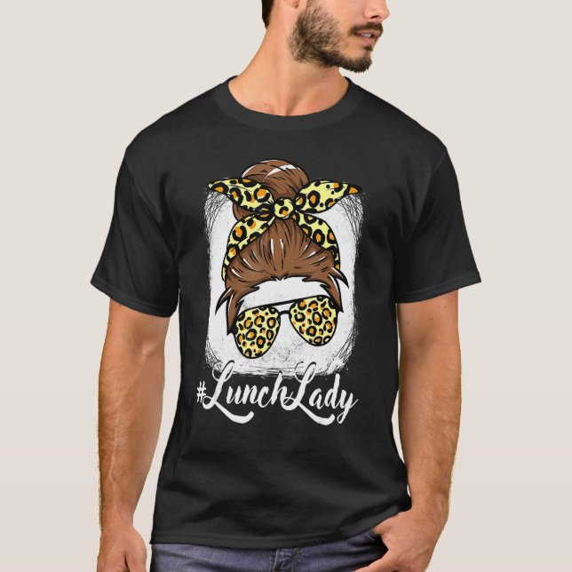 Camiseta Almoço Lady Messenger Hair Mulher Bun Lunch Lady L (Frente)