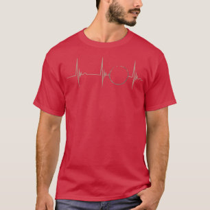 Camiseta Almofada De Café Pulsação EKG Pulsação Mancha Anel