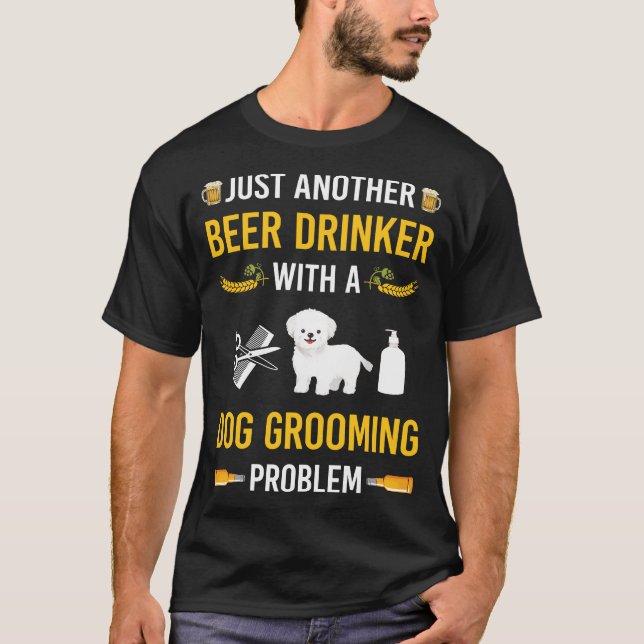 Camiseta Almofada de Cão Beer Drinker (Frente)