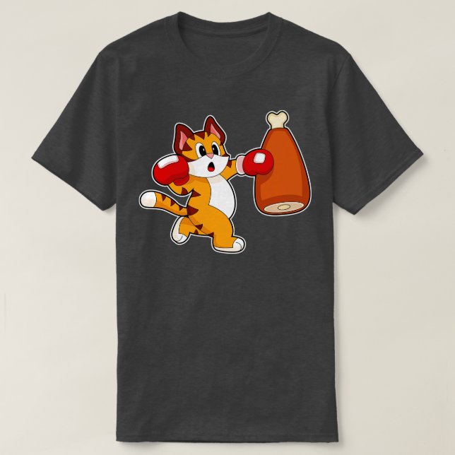 Camiseta Almofada de punção com boxer Tiger Boxer Boxing Bo (Frente do Design)