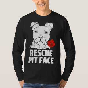 Camiseta Almofadas De Cachorro Pitbull Com A Face De Emergê