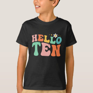 Camiseta Alô, 10 anos, 10 anos, garota de 10 anos, 10 anos