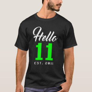 Camiseta Alô, 11, Onze E 12, Nascimento Adolescente de 11 A