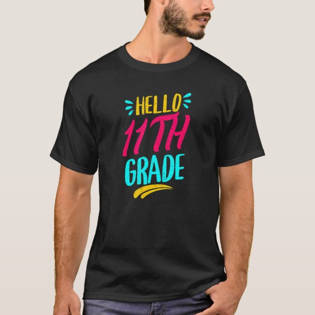 Camiseta Alô, 11, Primeiro Dia de Professora De Volta (Frente)