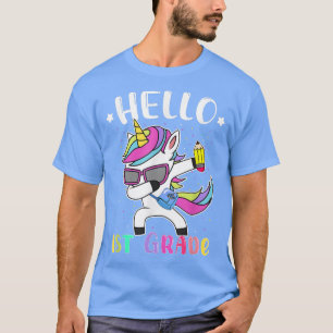 Camiseta Alô, 1rua, Dabbing Unicorn Back to School Gir