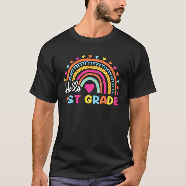 Camiseta Alô, 1rua, Rainbow, Primeiro Grau De Volta À Escol (Frente)