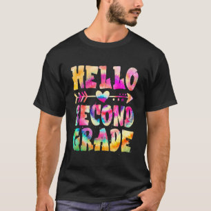 Camiseta Alô, 2º ano Tie Dye 1º dia, cortado de volta para