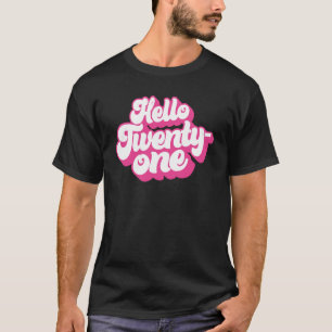Camiseta Alô, 21 Anos, Rosa, Para Mulheres, 21 ruas