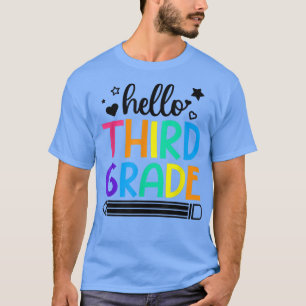 Camiseta Alô, 3º ano de volta às roupas escolares para meni