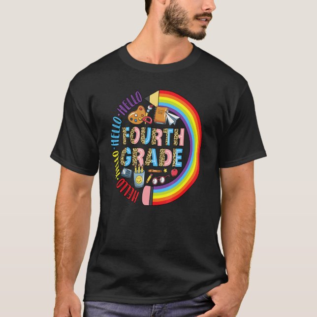 Camiseta Alô, 4º ano Leopardo, De Volta À Chuva De Lápis Es (Frente)