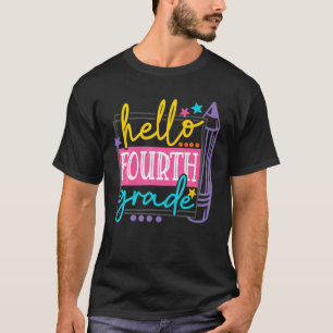 Camiseta Alô, 4º Grau Da Equipe De Volta À Escola T