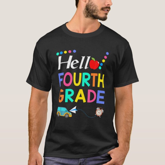Camiseta Alô, 4º Grau Da Equipe De Volta À Escola T (Frente)