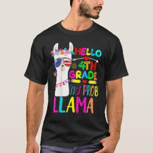 Camiseta Alô, 4º Grau Sem Prob Llama Professora De Volta A