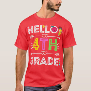 Camiseta Alô, 4.º ano Crianças 4. Professor Aluno de volta