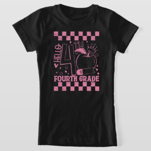 Camiseta Alô, 4.º ano, de volta à escola, professor rosa