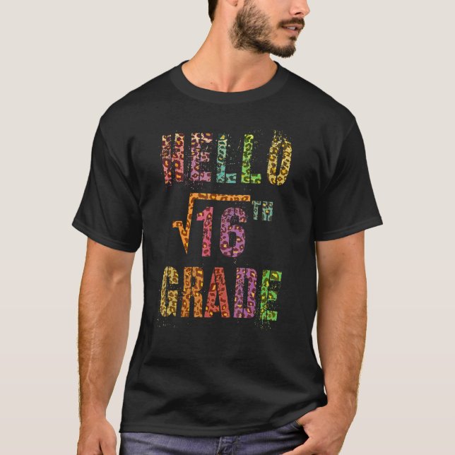 Camiseta Alô, 4.º ano, Raiz Quadrada De Professores, 16, Ma (Frente)