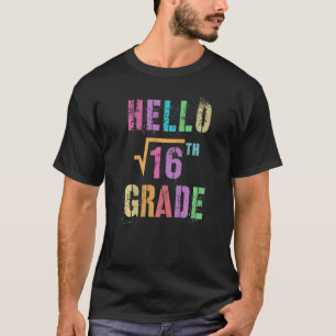 Camiseta Alô, 4° ano, Raiz Quadrada, 16 Matemáticas Stud Sq