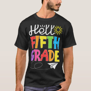 Camiseta Alô, 5º ano de diversão, 5 de volta à escola Te