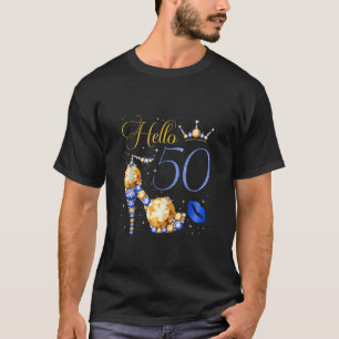 Camiseta Alô, 50 Anos, 50º Aniversário, Bday High Heel Cr