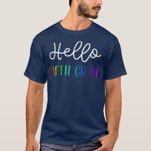 Camiseta Alô, 5, De Volta À Professora Do Quinto Ciclo