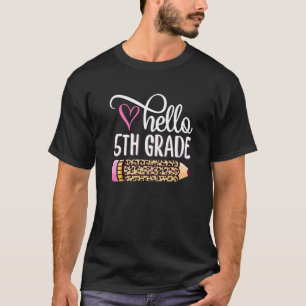 Camiseta Alô, 5, Lápis-Leopardo, Professores Fofos