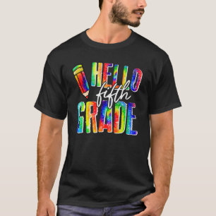 Camiseta Alô, 5 Tie Dye Do Quinto Ano, Estudante De Volta A