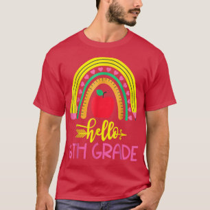 Camiseta Alô, 6 Grau Arco-Íris De Volta Aos Professores Da